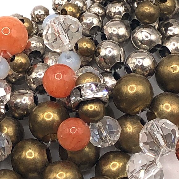 Pam Hiran for Anthropologie Statement Necklace Beaded Peter Pan Collar - Picture 5 of 11